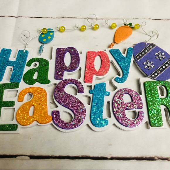 Happy Easter Glitter Sign - Picture 2 of 8